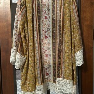 Rewind Multicolor Floral Kimono